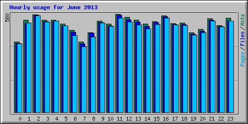 Hourly usage for June 2013