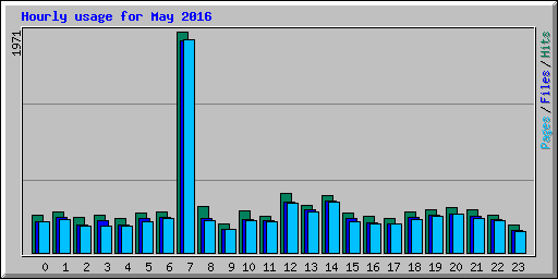 Hourly usage for May 2016