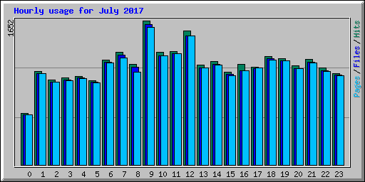 Hourly usage for July 2017