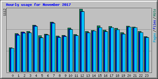 Hourly usage for November 2017