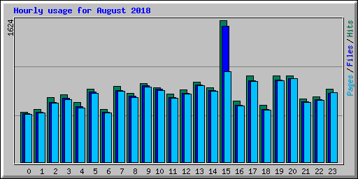 Hourly usage for August 2018