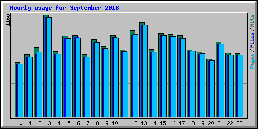 Hourly usage for September 2018