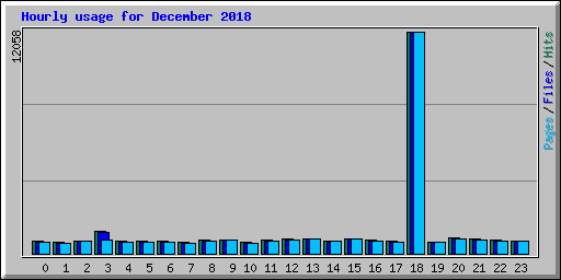 Hourly usage for December 2018